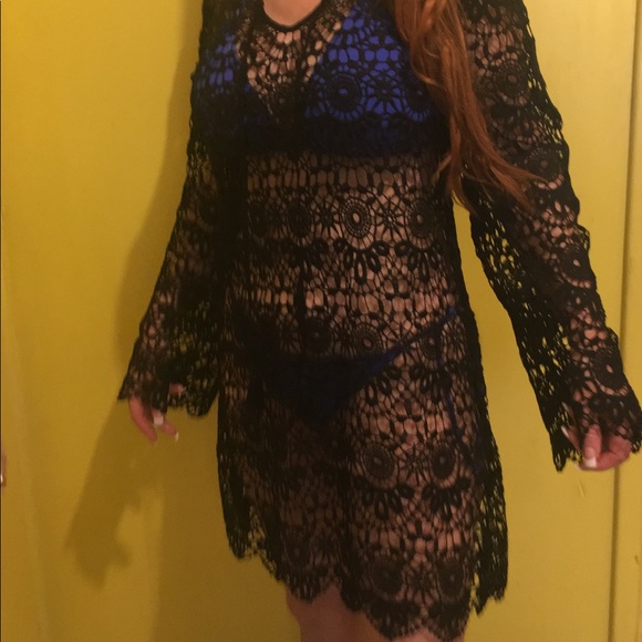 5- Star Boho Crochet Bathing Suit Coverup - Picture 4 of 4